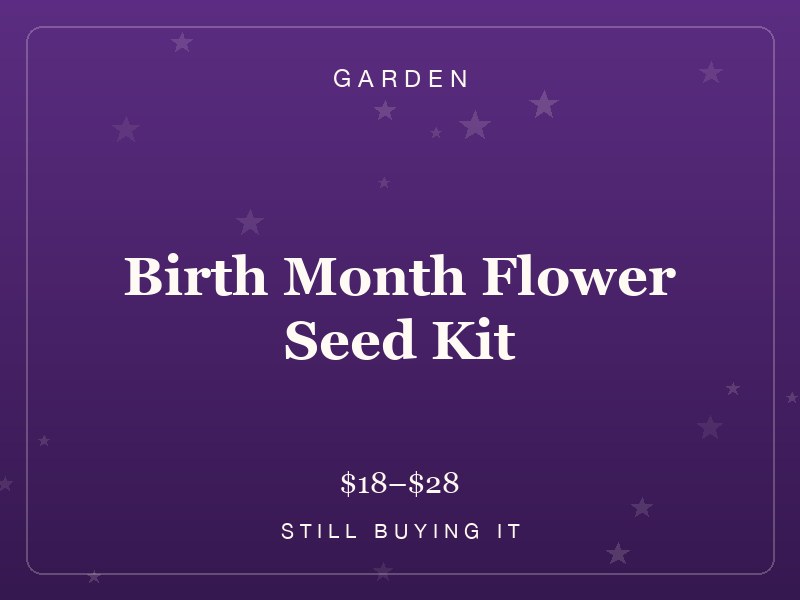 Birth Month Flower Seed Kit — July (Water Lily & Larkspur)
