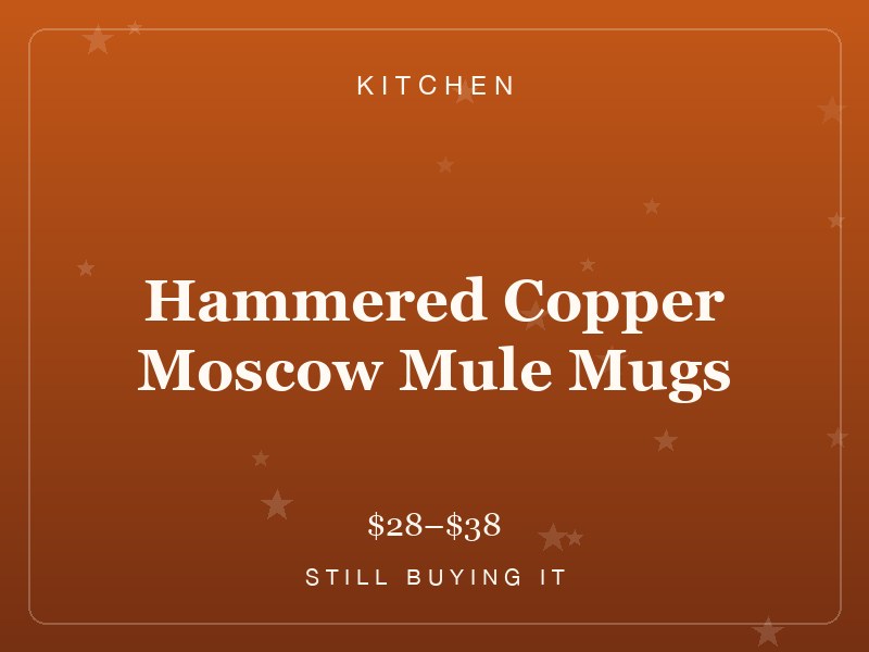 Hammered Copper Moscow Mule Mugs — Set of 2