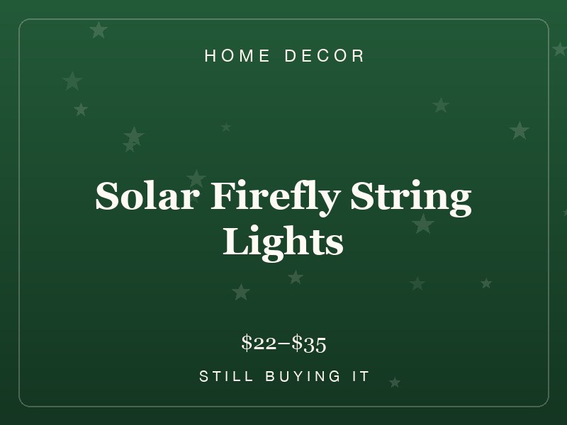 Solar Firefly String Lights — 100 LED, 33 Ft
