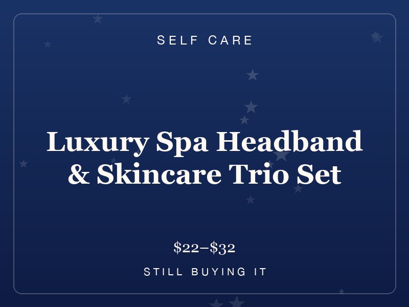 Luxury Spa Headband & Skincare Trio Set